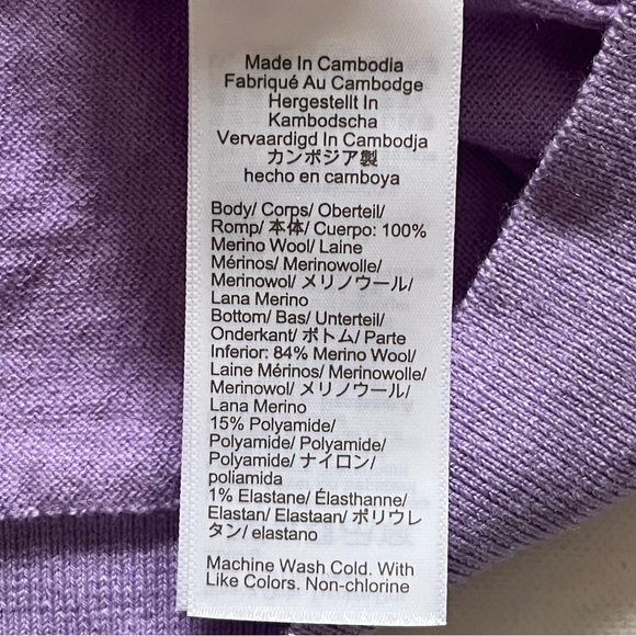 J.Crew Lavender merino wool blend crewneck sweater size Medium - Picture 3 of 4